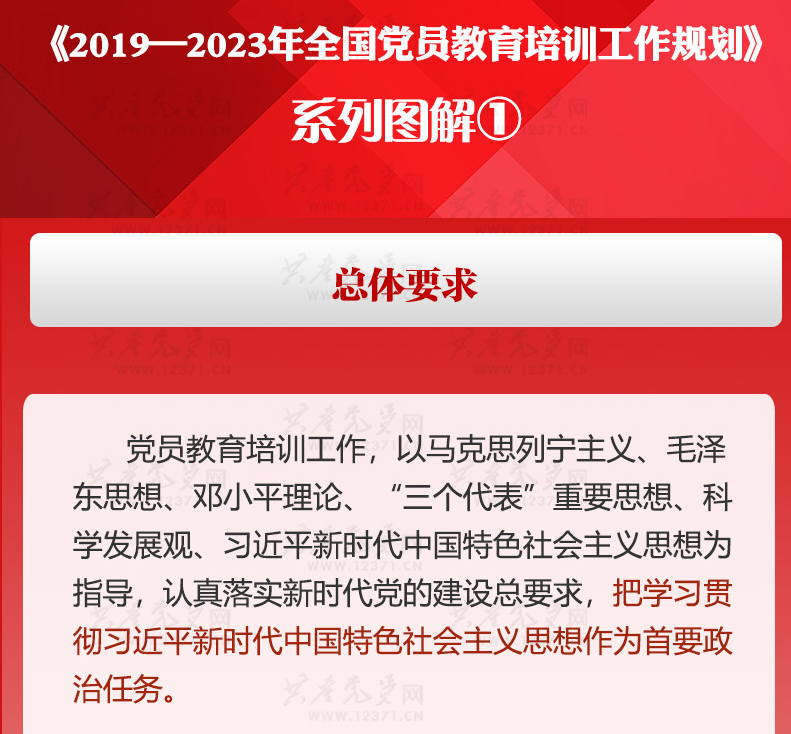 中共中央办公厅印发《2019－2023年全国党员教育培训工作规划》